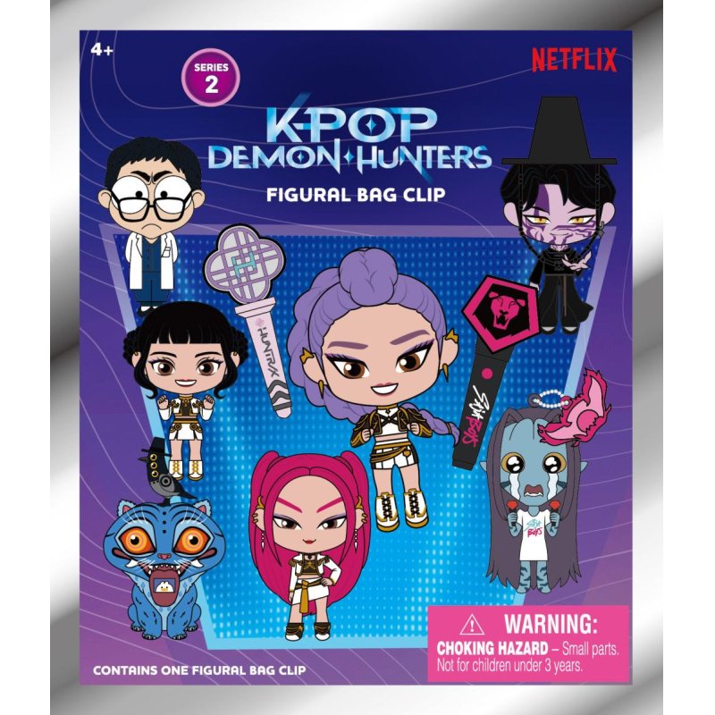K-POP DEMON HUNTERS - Series 2 - 3D Foam Bag Clip (Display 24 Pcs)
