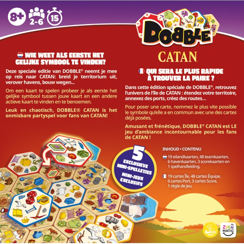 Asmodee Dobble Catan Dobble Catan Board game Matching