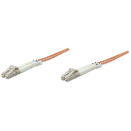 Intellinet Fiber Optic Patch Cable, OM2, LC/LC, 5m, Orange, Duplex, Multimode, 50/125 µm, LSZH, Fibre, Lifetime