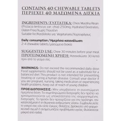 Mastiha Chewable Food Supplement Tablets 40g