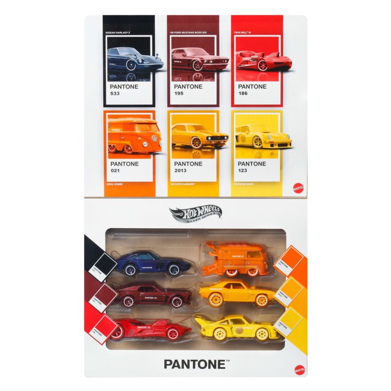 Pack de 6 véhicules pantone Hot Wheels