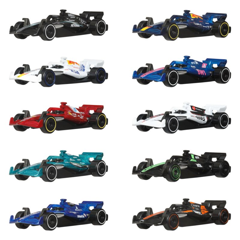 Coffret 10 véhicules F1 Hot Wheels