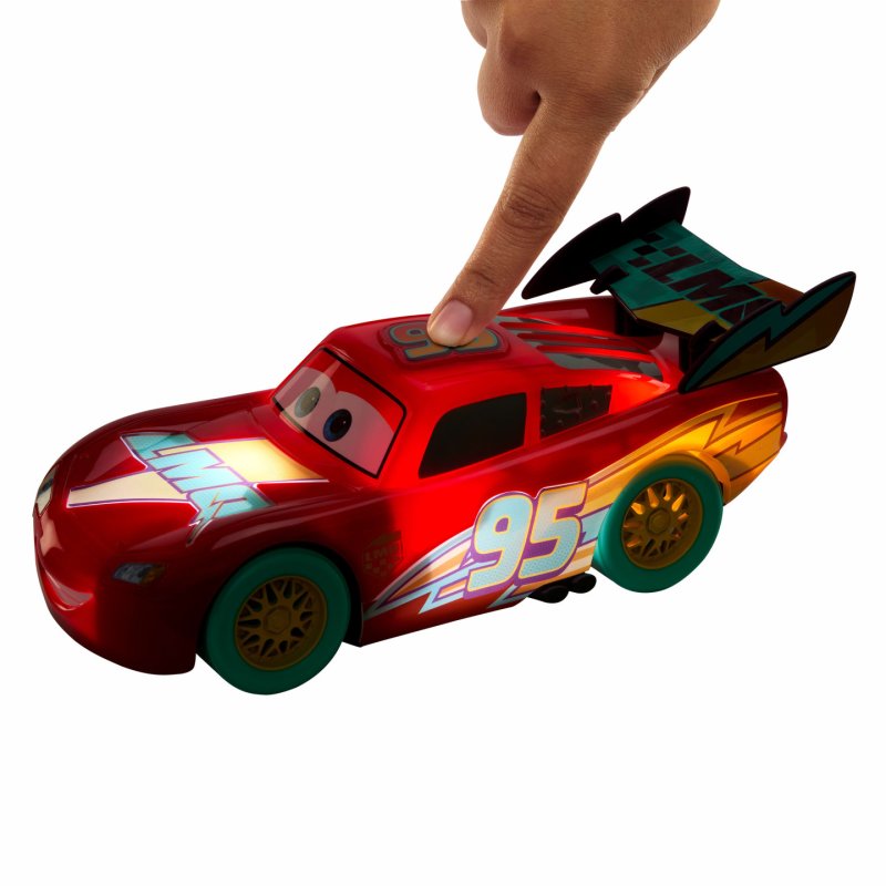 Disney Pixar Cars Disney And Pixar Cars Race to Celebrate Lights & Sounds Lightning McQueen, Large-Scale Toy Vehicle