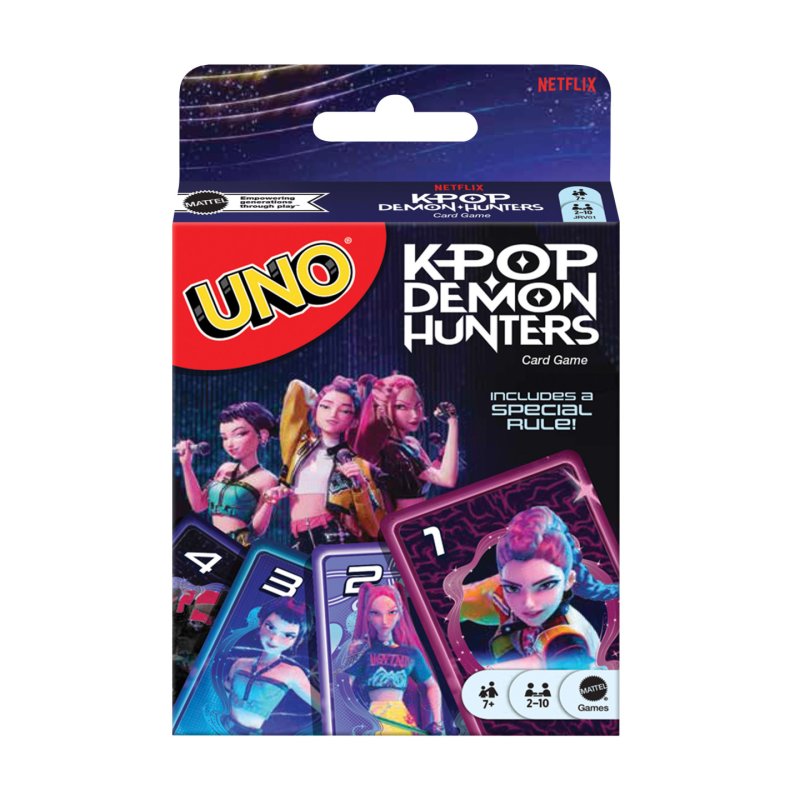 Games UNO KPop Demon Hunters Card Game for Kid, Adult & Family Nights with Movie-Inspired Deck