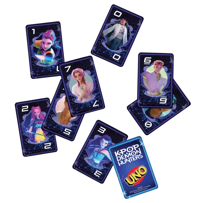 Games UNO KPop Demon Hunters Card Game for Kid, Adult & Family Nights with Movie-Inspired Deck