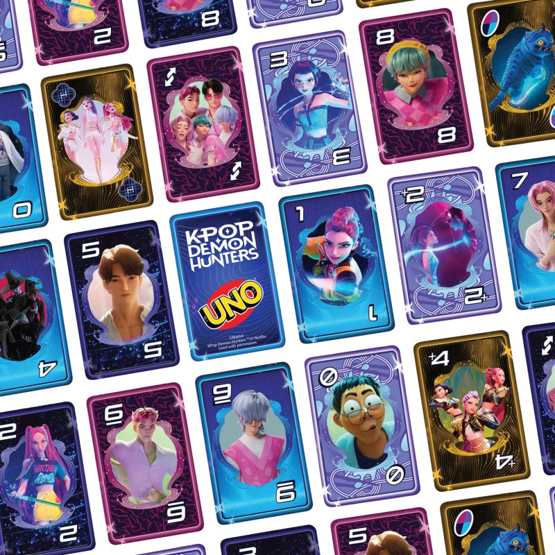Games UNO KPop Demon Hunters Card Game for Kid, Adult & Family Nights with Movie-Inspired Deck