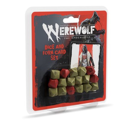 Werewolf: The Apocalypse 5th Edition RPG Dice and Form Card set