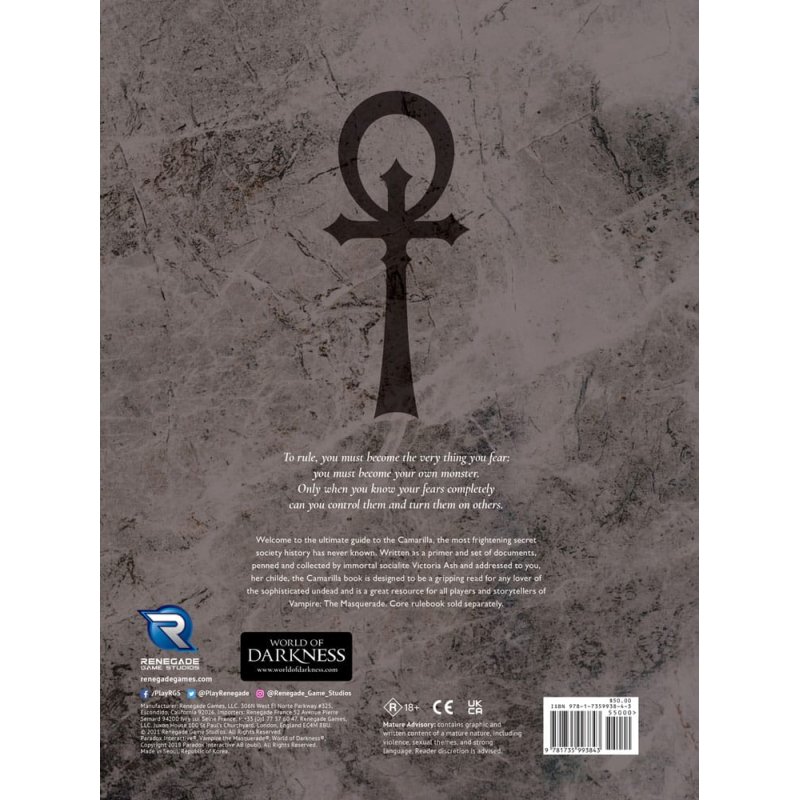 Vampire: The Masquerade 5th Edition RPG book Camarilla Sourcebook *Englische Version*