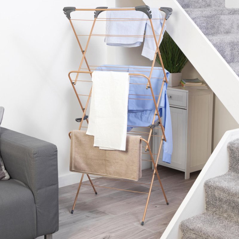 Beldray LA089397GRYEU7 150 YEARS 3 TIER AIRER GREY AND COPPER