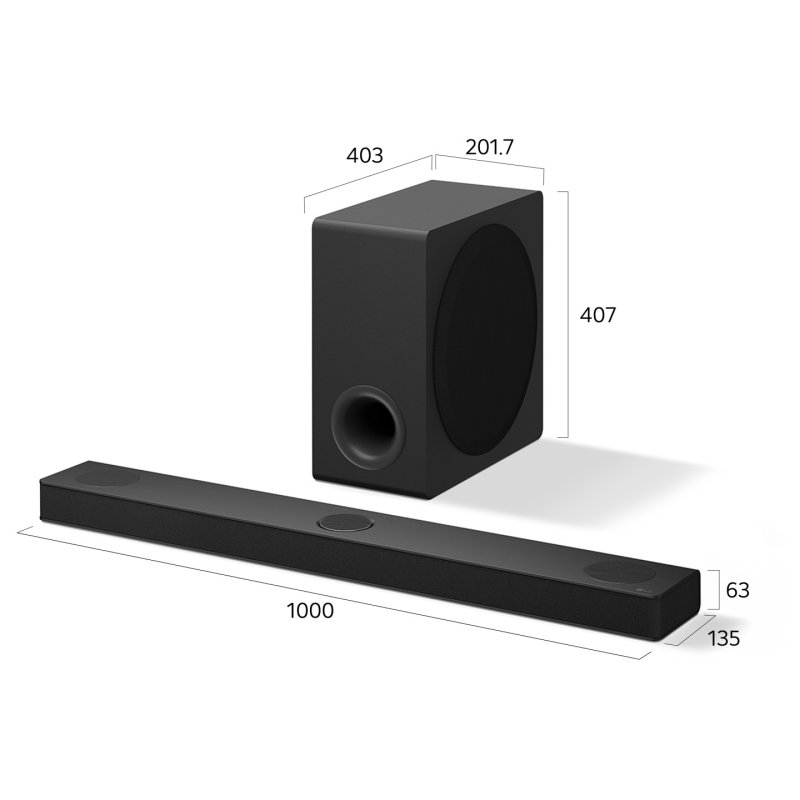 LG S80TY Black 3.1.3 channels 480 W