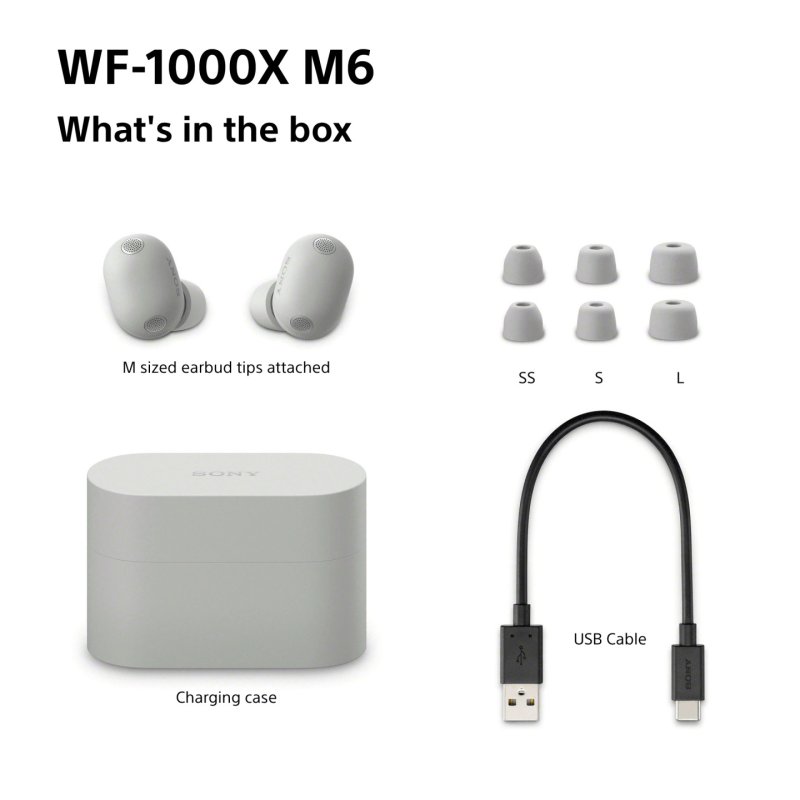 Sony WF1000XM6S.CE7 Headset Wireless In-ear Calls/Music Bluetooth Silver