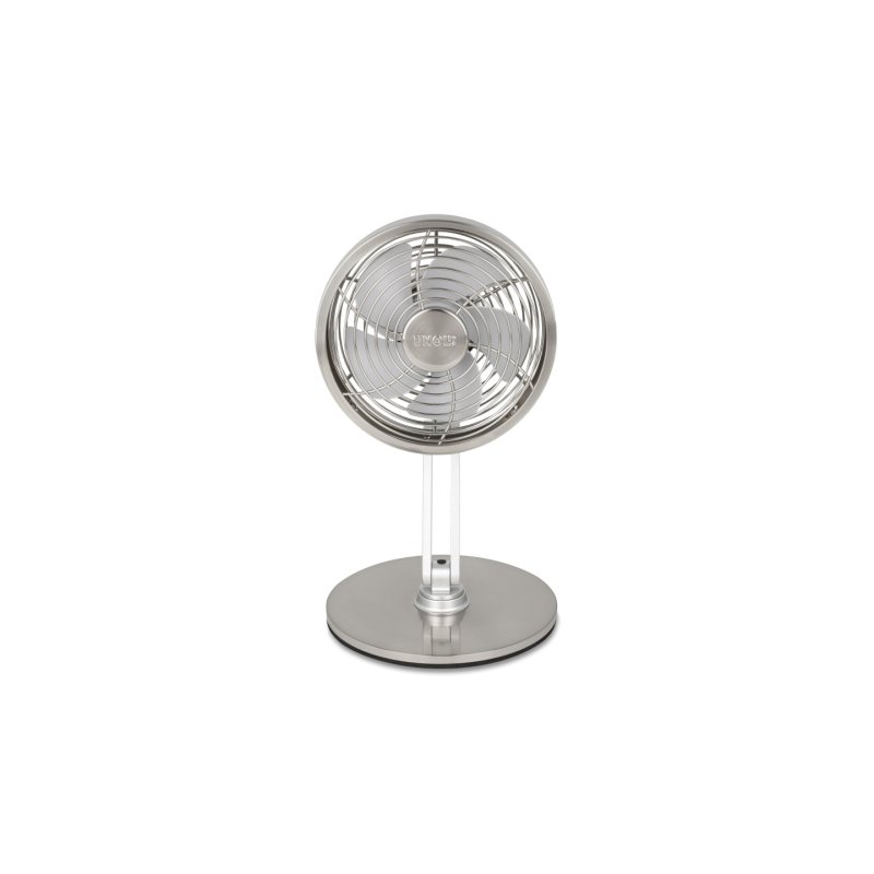 Unold 86705 Akku-Tischventilator STEEL FLEX Chrome 14 cm