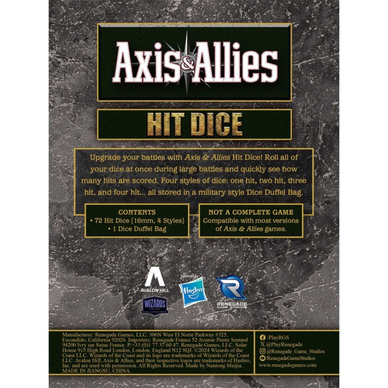 Asmodee Axis & Allies: Hit Dice