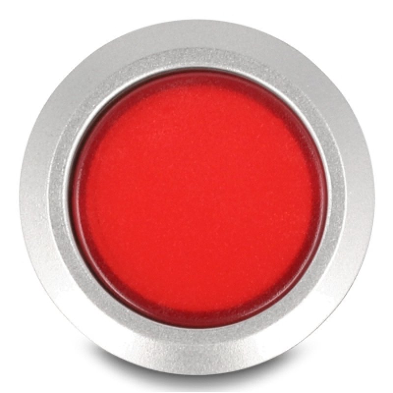 Drucktaster zum Einbau 22 mm 5 x Lötanschluss Taster flach Plastik LED rot