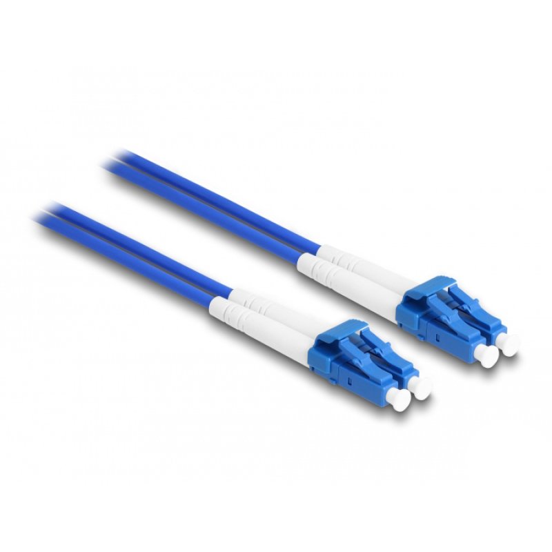 Delock LWL Kabel mit Metallarmierung LC Duplex zu LC Duplex Singlemode OS2 1 m
