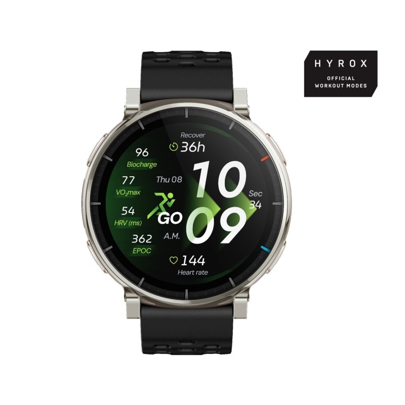 Amazfit Active 3 Premium Black Smartwatch HYROX-Modus