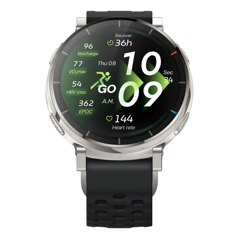 Amazfit Active 3 3.35 cm (1.32") AMOLED Digital 466 x 466 pixels Touchscreen Gold GPS (satellite)
