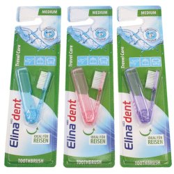 Elina Toothbrush For Travel - 14cm, Assorted Colors