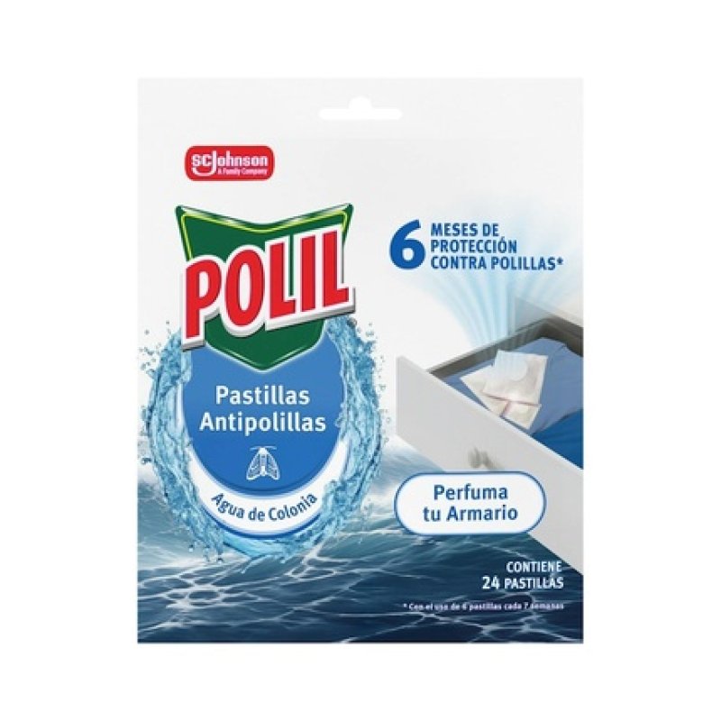 Polil Moth Repellent Tablets Cologne Water 24 Units