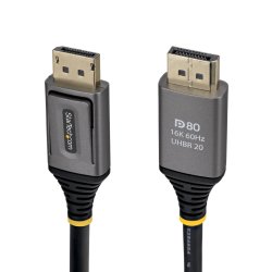 StarTech.com DP21V-50C-DP80-CABLE câble DisplayPort 0,5 m Noir