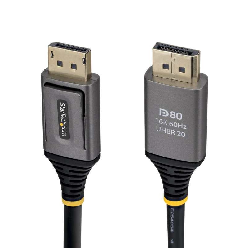 StarTech.com 1.5m DisplayPort 2.1 Cable, VESA Certified DP80 DisplayPort Cable, Uncompressed 10K/8K 60Hz, 16K 60Hz/8K
