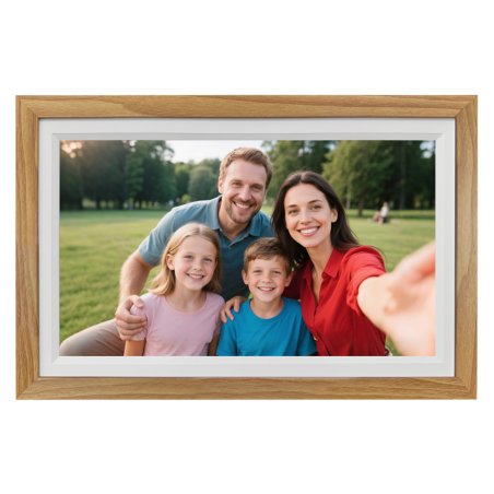 Lippa - Frameo Digital Picture Frame - Wood Look - 15.6