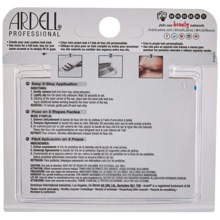 Ardell False Eyelashes Knotted Flare Trios Short Black