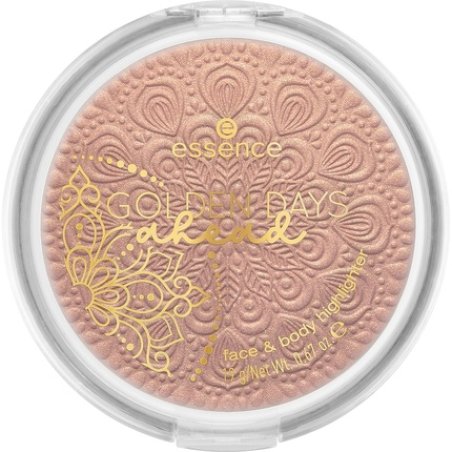 essence GOLDEN DAYS ahead Face & Body Highlighter 01 Gold Translucent Vegan Paraben-Free Microplastic-Free