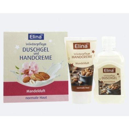 Elina Elina Gp Winter Care Set Almond Scent 2 Pieces Shower Gel 90ml And Hand Cream 50ml In Color Box