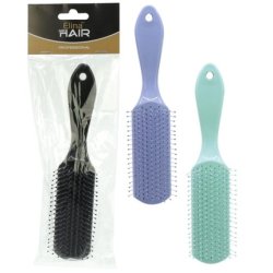 Elina Thin Hairbrush With Nubs For Head Massage 20 Cm Assorted Colors Black Purple Cyan