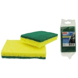 Clean Pot Scrubber Sponges Yellow 2pack Size 115x65x2 Cm