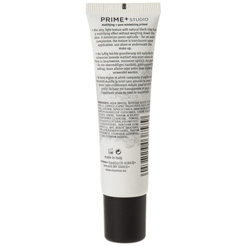 essence PRIME STUDIO Mattifying and Pore Minimizing Primer with Natural Black and White Tones 30ml