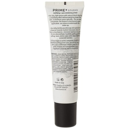essence PRIME STUDIO Mattifying and Pore Minimizing Primer with Natural Black and White Tones 30ml