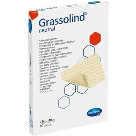 Hartmann Sterile Adhesive Dressings With Grassolind Neutral Ointment 10x75 Cm Pack Of 10