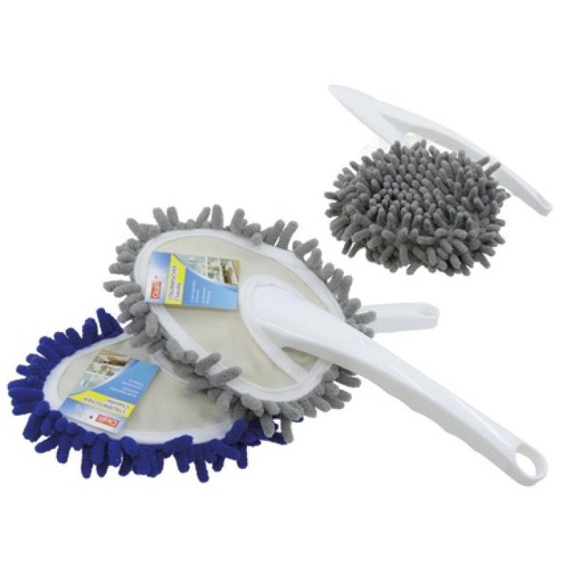 Clean Chenille Duster With Removable Microfiber Cover 30x12 Cm Assorted Colors