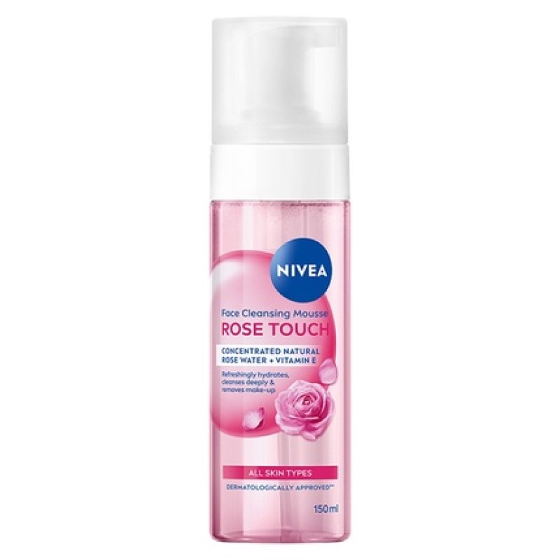 Nivea Rose Touch Cleansing Foam For Face With Rose Water 150ml
