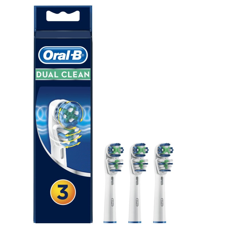 Procter & Gamble Oralb Dual Clean Replacement Heads Eb417 3 Heads