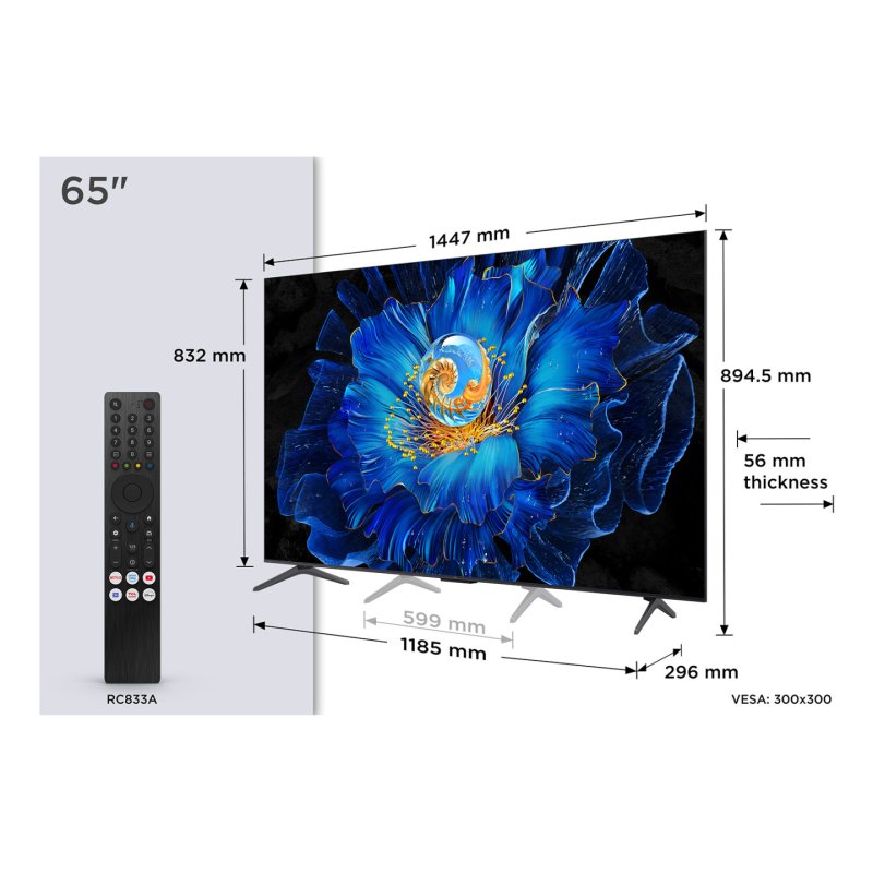 TCL C6KS 65C6KS TV 165.1 cm (65 ) 4K Ultra HD Smart TV Wi-Fi Metallic