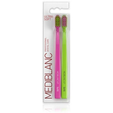 Mediblanc Ultra Soft Pinkgreen Toothbrush 2 Pcs