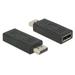 DELOCK Adapter DisplayPort 1.2 Stecker DisplayPort Buchse 19 Pin black