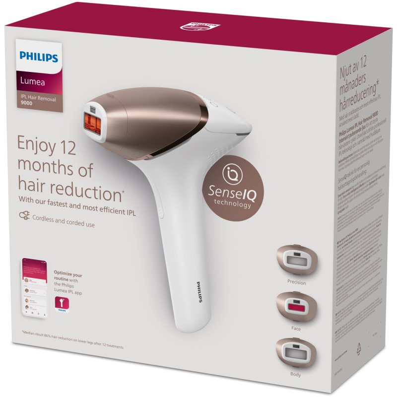Philips Lumea IPL 9000 Series BRI955/00 IPL hair removal device: be hair-free for longer