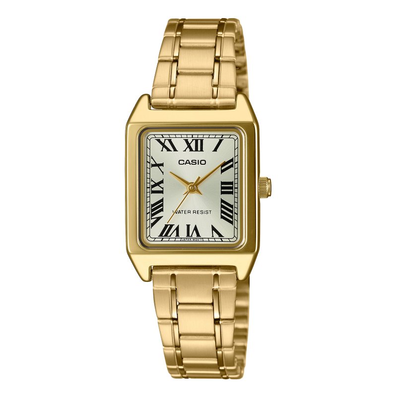 CASIO LTP-V007G-9BUDF Damen-Analoguhr, gold