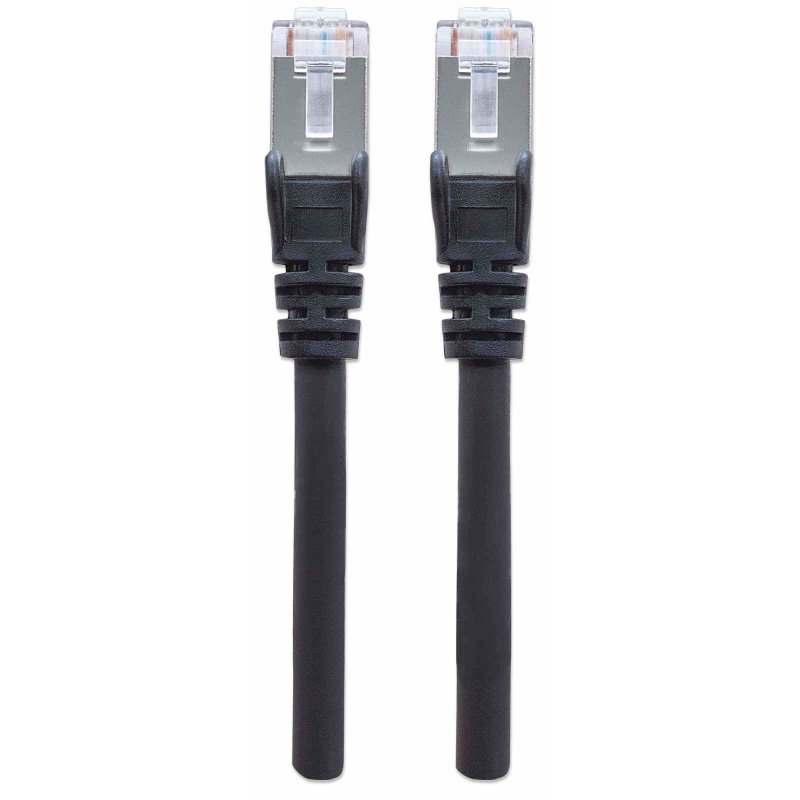 Intellinet Network Patch Cable, Cat7 Cable/Cat6A Plugs, 3m, Black, Copper, S/FTP, LSOH / LSZH, PVC, RJ45, Gold Plated