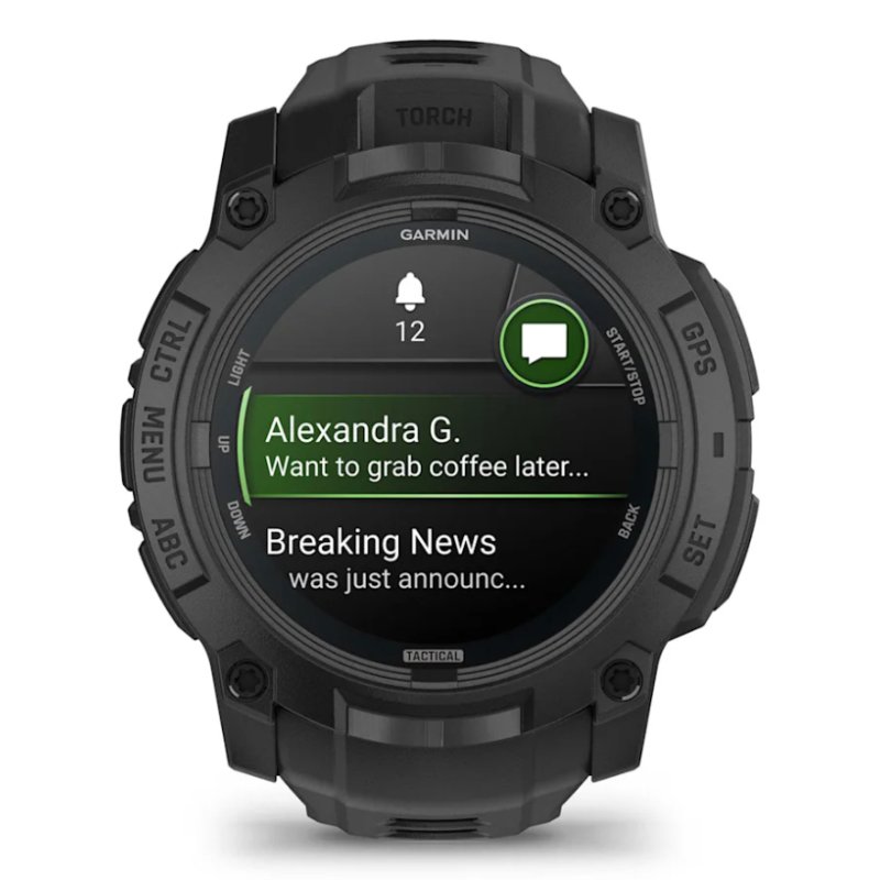 Garmin Instinct 3 Tactical Edition 3.3 cm (1.3") AMOLED 50 mm Digital 416 x 416 pixels Black GPS (satellite)
