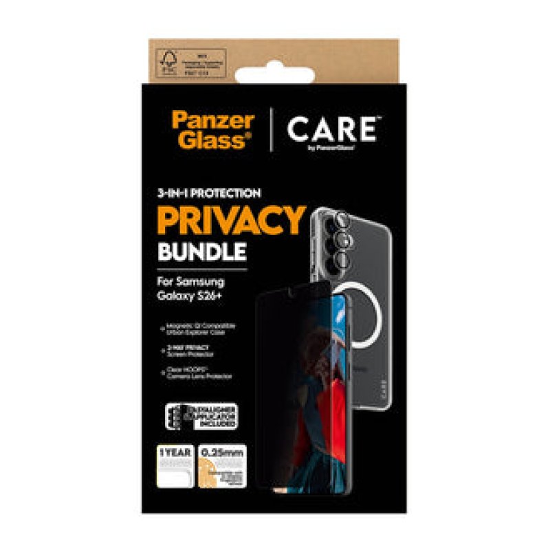 PanzerGlass CR94821 mobile phone case 17 cm (6.7") Cover Black, Transparent
