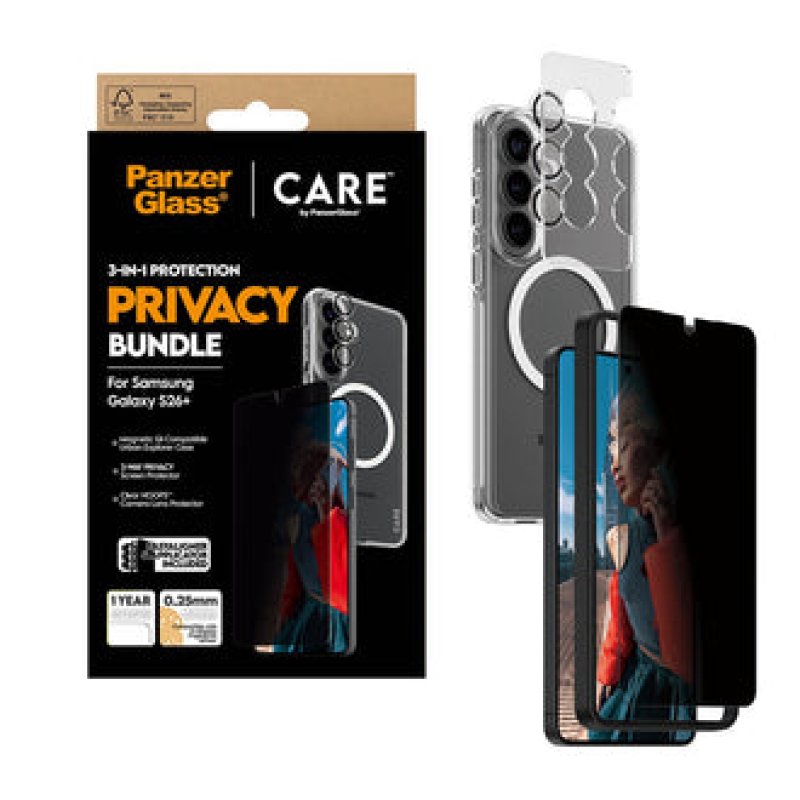 PanzerGlass CR94821 coque de protection pour téléphones portables 17 cm (6.7") Housse Noir, Transparent