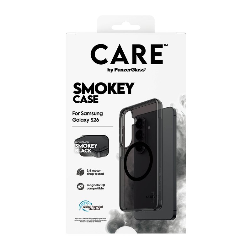 PanzerGlass CARE Urban Explorer Case Smokey m. Schwarz Qi Samsung Galaxy S26