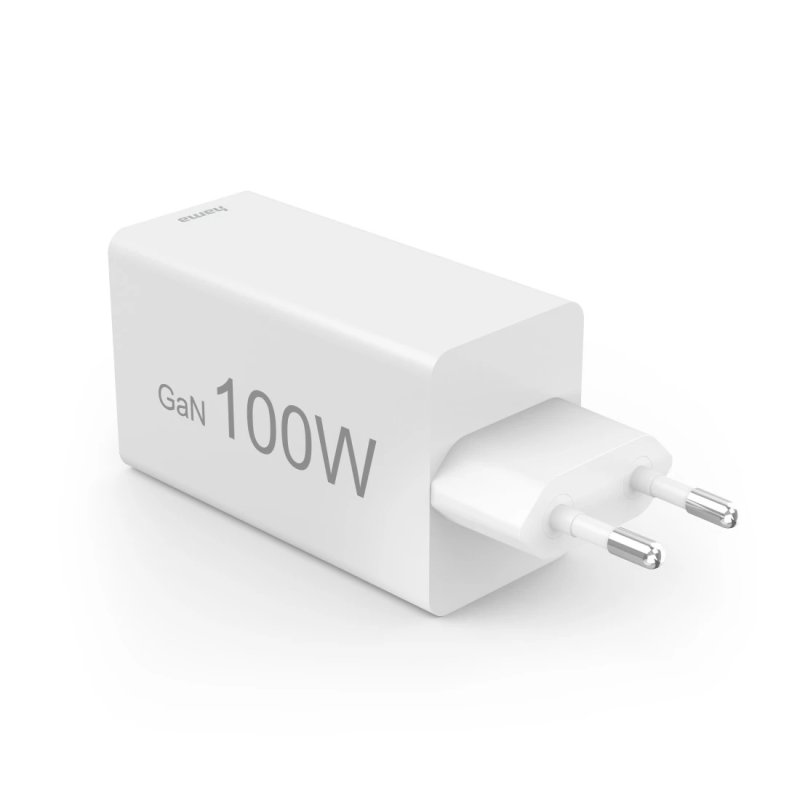 HAMA Schnellladegert GaN, 2x USB-C PD, 1x USB-A QC 65W Wei