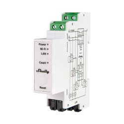 Shelly · Hutschiene · Pro 3EM 120A v2 · Stromzähler · inkl. 3x 120A Klemmen · Messfunktion · WLAN · LAN · BT