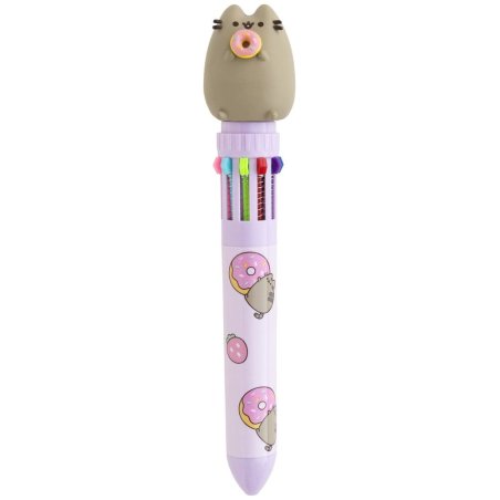 PUSHEEN - Donuts - Stylo-Bille 10 couleurs 3D